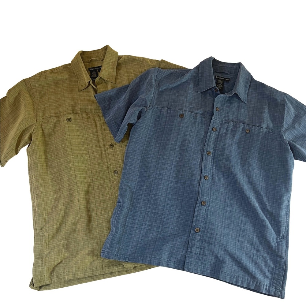 Lot of 2 5.11 Tactical Series Mens Medium Short Sleeve Button Down Shirts Gorp